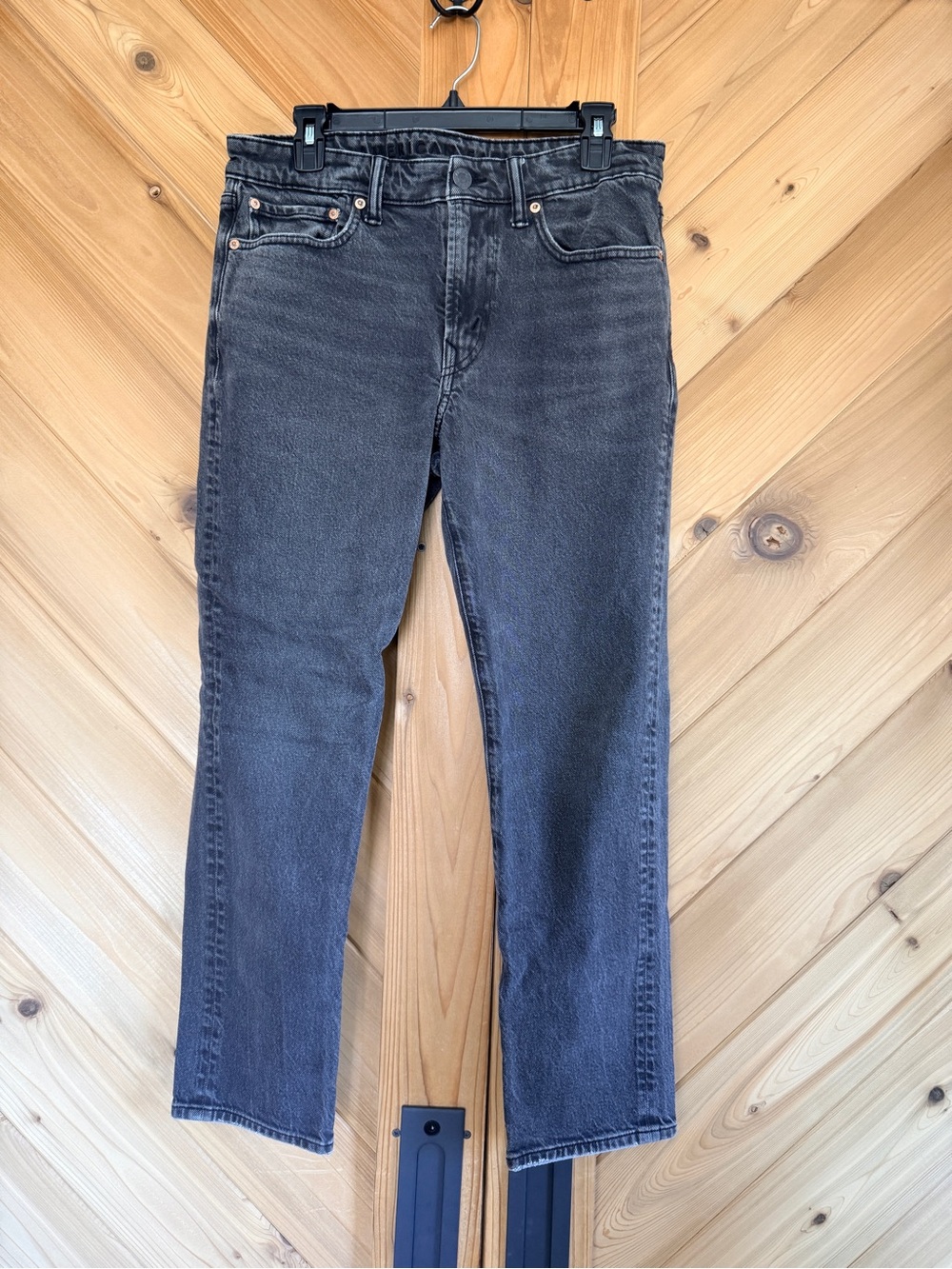 American Eagle Outfitters Men's Washed Black Jeans